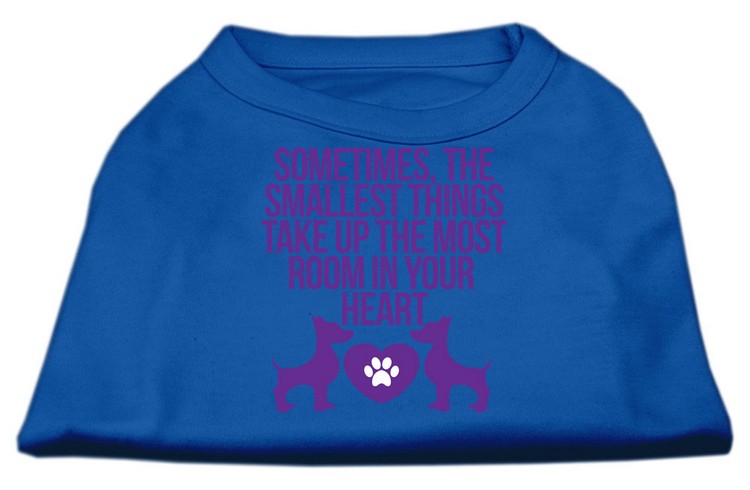 Smallest Things Screen Print Dog Shirt Blue Med